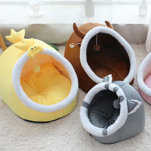 All-season cat kennel, windproof and warm dog kennel, small and medium-sized dog kennel, three-dimensional cartoon style kennel, cat and dog daily kennel