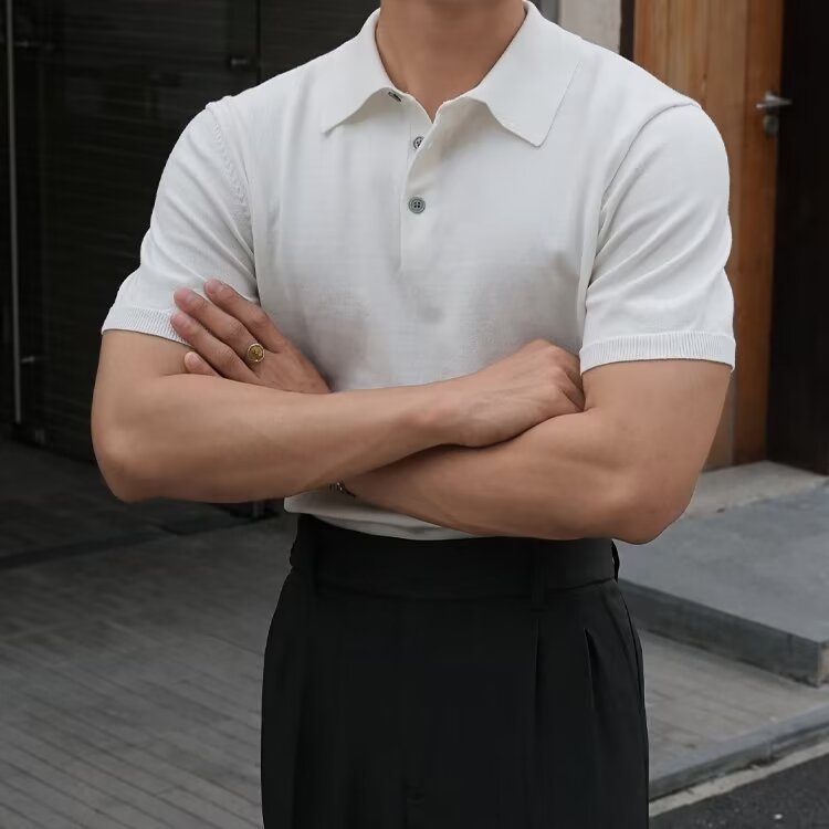 Camisa POLO casual delgada de verano para hombres Camiseta de negocios coreana de manga corta de moda comercio exterior fábrica transfronteriza al por mayor