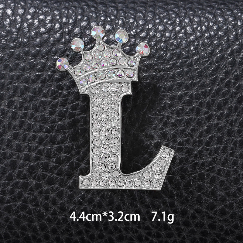 Simple Style Letter Crown Zinc Alloy Inlay Rhinestones Unisex Brooches display picture 12