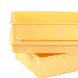 披萨面团箱烘焙发酵箱周转箱储物箱黄色醒发箱长方形面包盒带盖子