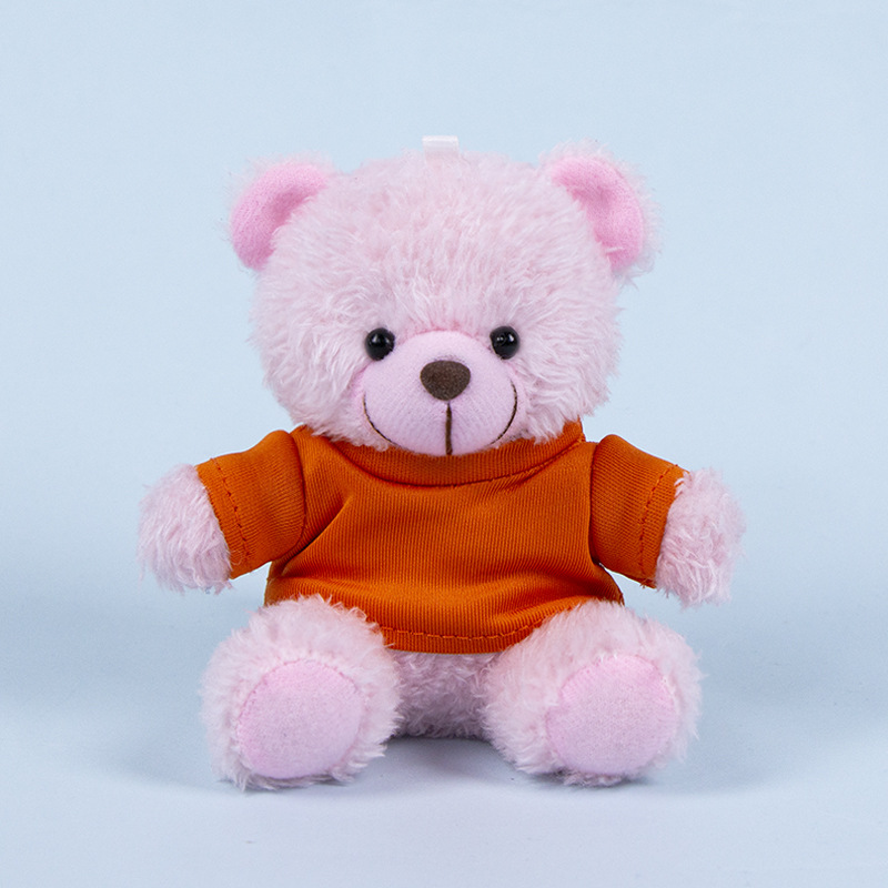 Lindo osito llavero colgante regalo creativo muñecas de peluche vestidas osito de peluche colgante de mochilas escolares para parejas