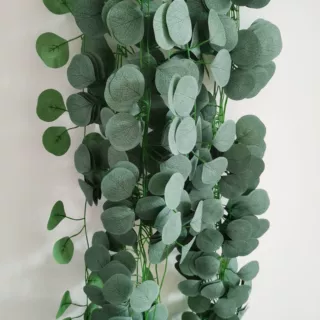 72叶仿真尤加利叶藤条金钱叶桉树叶装饰绿植假树叶藤蔓跨境批发
