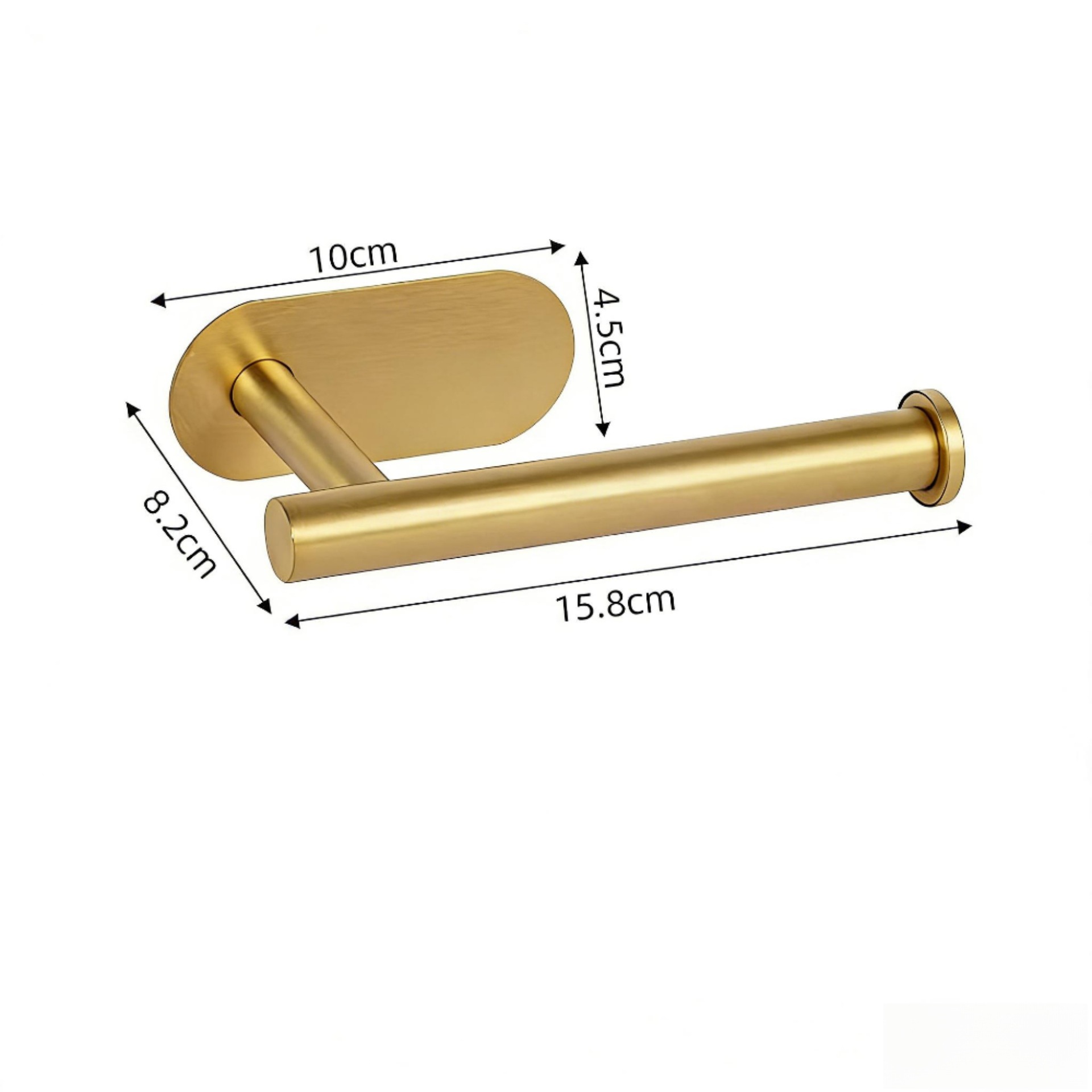 Holder de toallas de fondo oval (dorado)