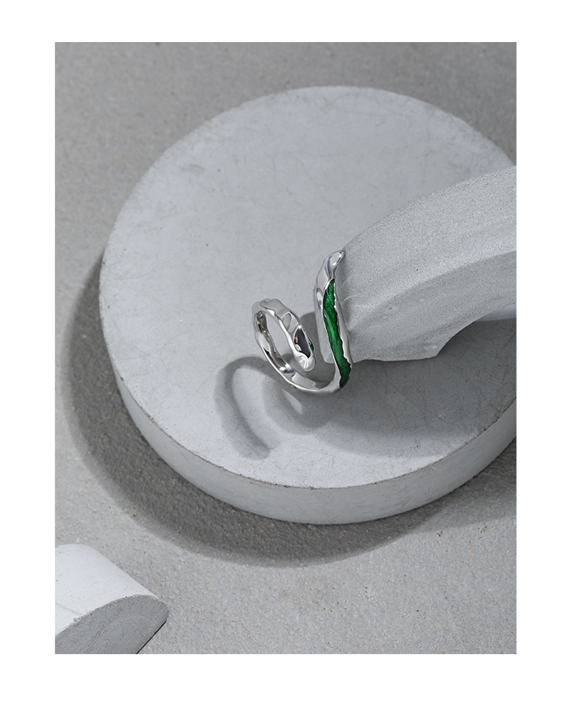 Simple Style Geometric Sterling Silver Plating Open Ring