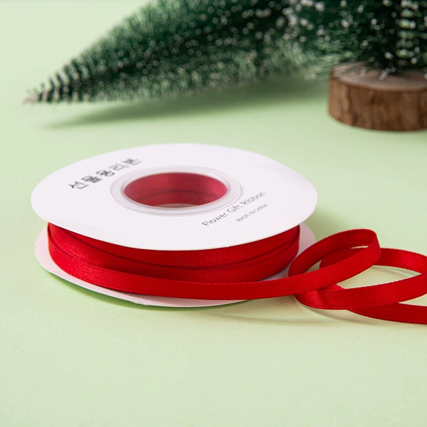 22# double-sided polyester-cotton webbing red 0.6cm 1 yard (200 yards/roll)