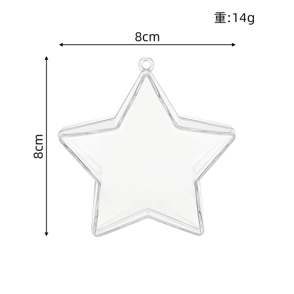 8cm pentagram star