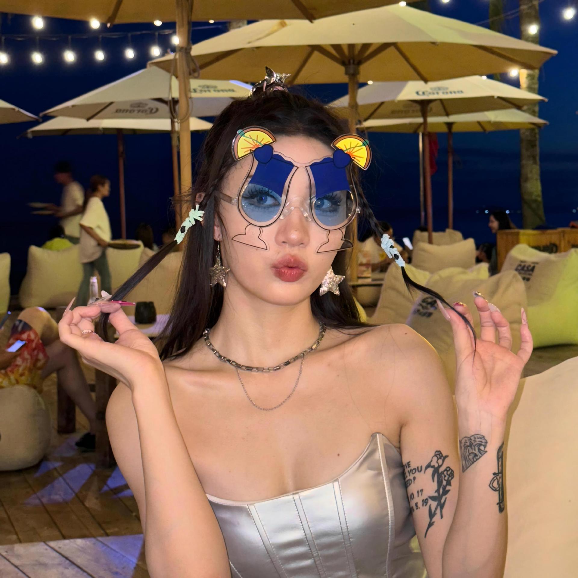 Gafas de Fiesta con Temática Hawaiana, ABS, Divertido, Decorativo, para Fiestas en la Playa y Festivales de Música