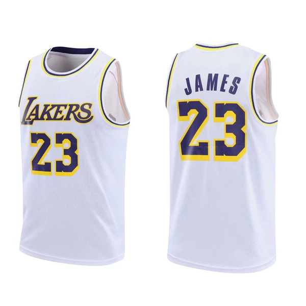 Lakers James No. 23 top white