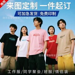 夏のカスタム Tシャツ作業服半袖広告文化クラス制服 Tシャツ DIY 印刷ロゴ純綿作業服