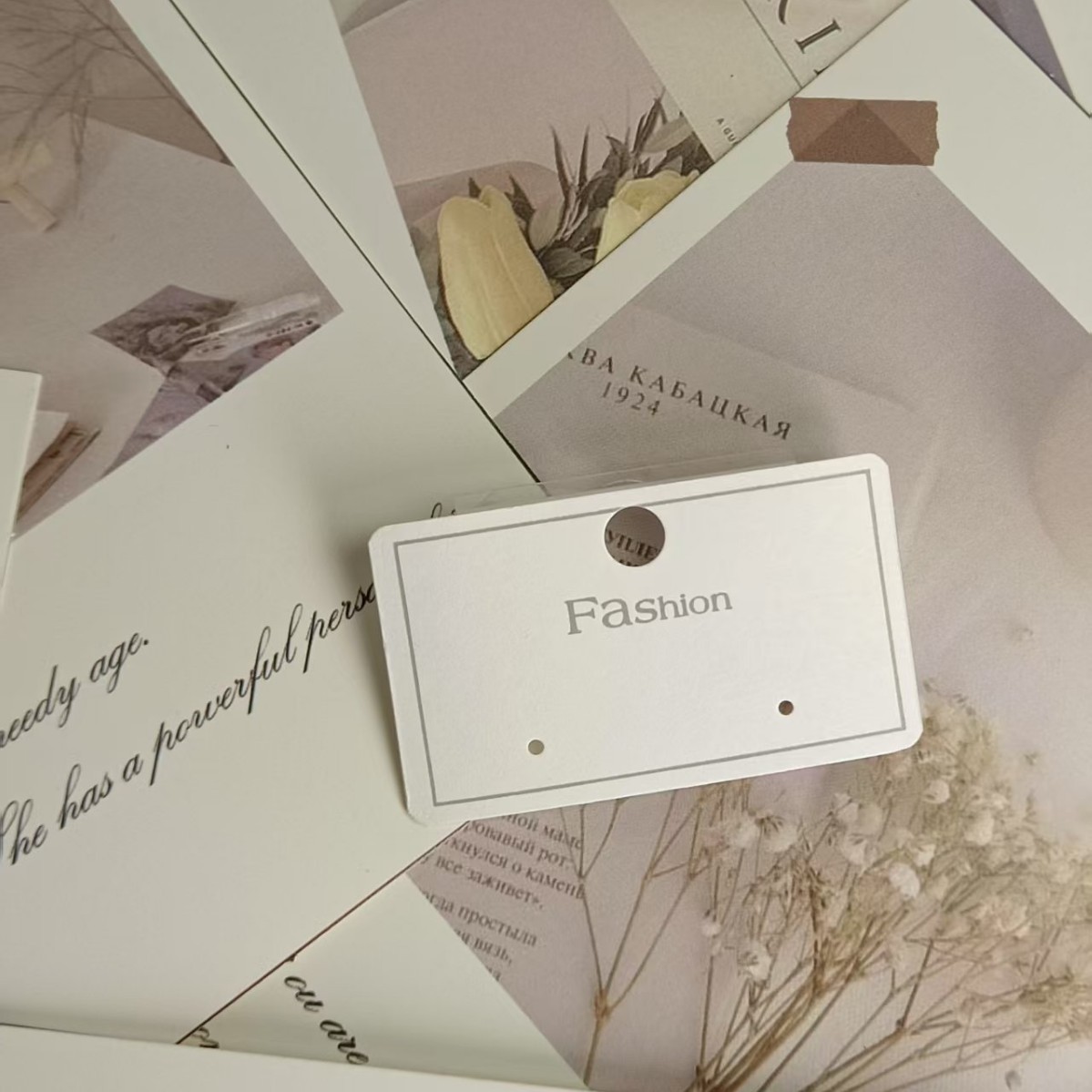 Fábrica directa de alta calidad pegatinas de PVC pendientes tarjetas de pendientes de una variedad de tamaños de joyería de orejas de papel fijo logotipo fijo en stock