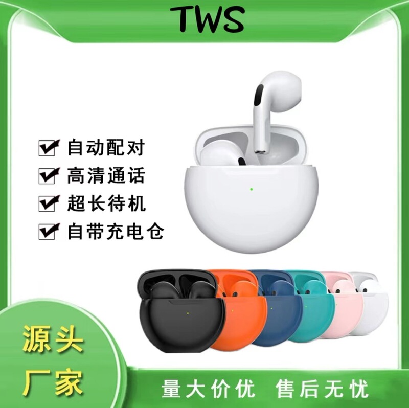 Cross-Border Gift Pro6 Bluetooth Headset Tws Business Wireless Bluetooth 5.0 Sports Touch Game J6 Basketball Headset Cross-Border Gift Pro6 Bluetooth Headset Tws Business Wireless Bluetooth 5.0 Sports Touch Game J6 Basketball Headset