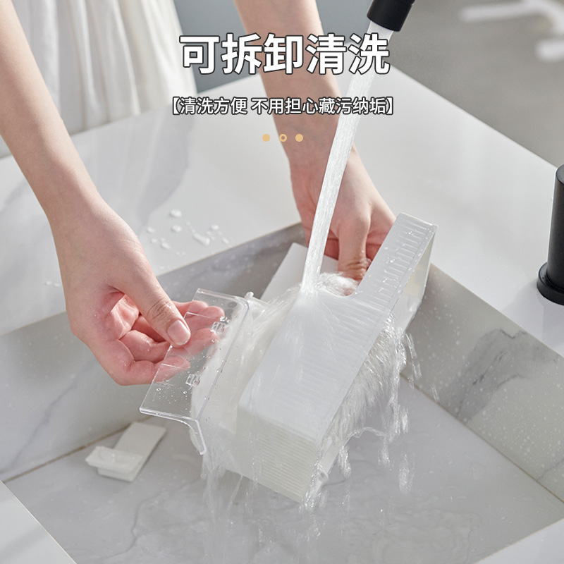 Estante de cepillo de dientes Estante de almacenamiento de taza de cepillo de dientes sin perforación Estante de cilindro de dientes de baño Estante de taza de lavado de pared