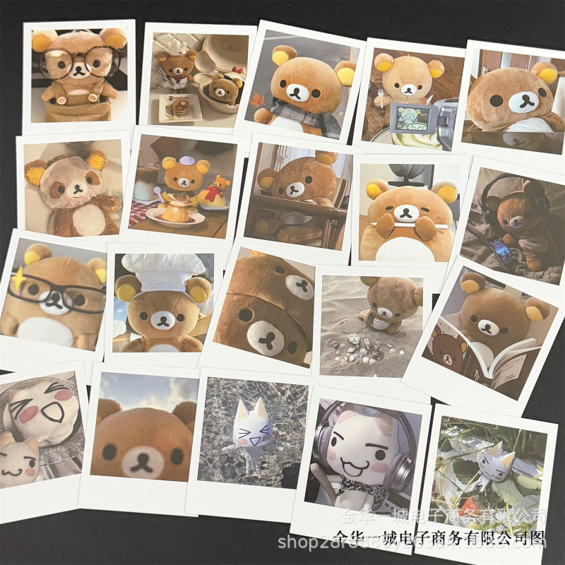 見栄えの良いインスタイルの漫画のクマのポラロイドカード DIY 絶妙なハンドブック装飾カードはがき手頃な価格|undefined