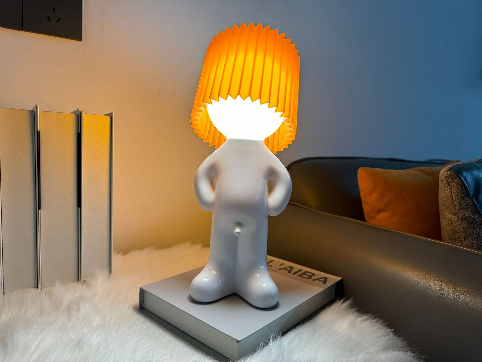 Shy Boy Night Light With Two-level Brightness Bedside Lamp_voghion.com