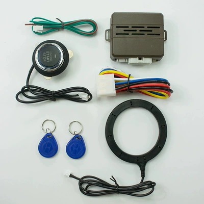 Car anti-theft device 12V Universal Rfid Hidden - gy902c-c-new-brown-shell-button