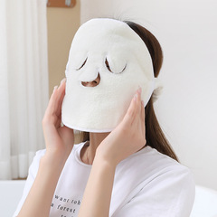 Heated towel, facial steaming cloth, face mask for hot/cold therapy, hydrating steam towel, coral-velvet absorbent small towel, facial tissue