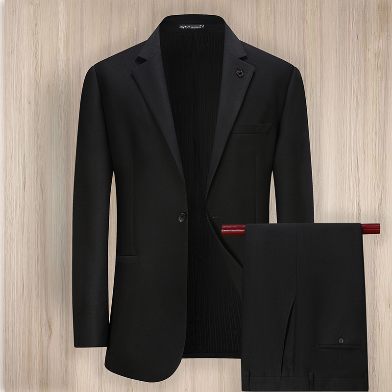 Fat Brother Spring and Autumn New Men's Plus Large Size Business Casual Suit Business Suit Two-Piece Suit Fat Brother Spring and Autumn New Men's Plus Large Size Business Casual Suit Business Suit Two-Piece Suit