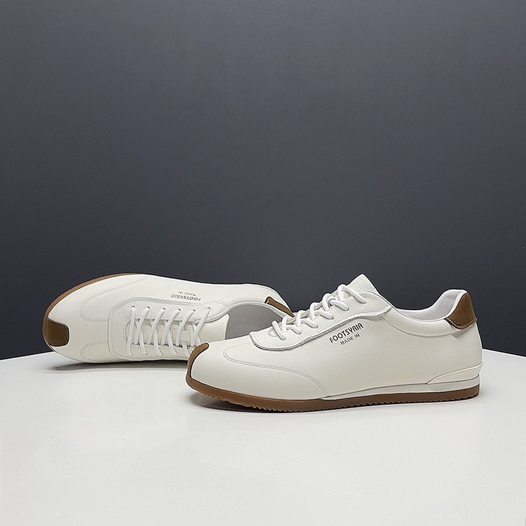 Men's White Sneakers 2026 Spring New Trendy Retro Casual Sneakers Fashion Versatile Genuine Leather Breathable German Training Shoes Men's White Sneakers 2026 Spring New Trendy Retro Casual Sneakers Fashion Versatile Genuine Leather Breathable German Training Shoes