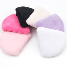 全棉双面短绒毛缎带干粉扑定妆蜜粉扑不吃粉圆形勾扑散粉扑垫手扑