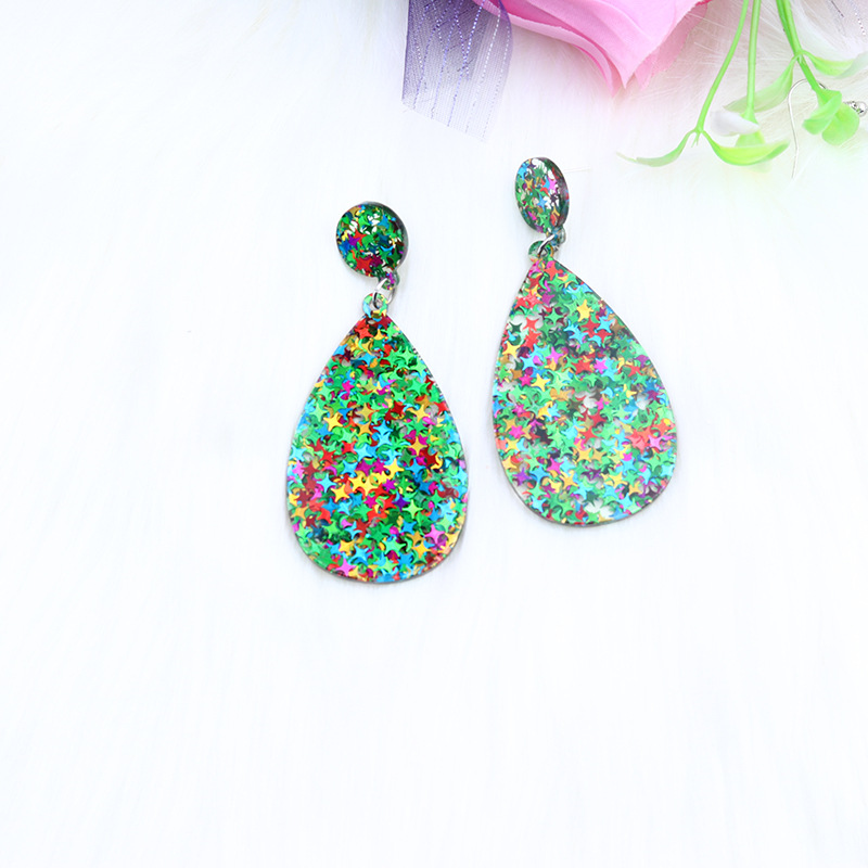 Cute Water Droplets Arylic Printing Women's Drop Earrings 1 Pair display picture 24