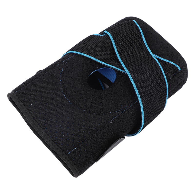 Supply of Strappy Sports Knee Pads Knitted Silicone Four-Spring Breathable Pressurized Outdoor Mountaineering Fitness Sports Knee Pads