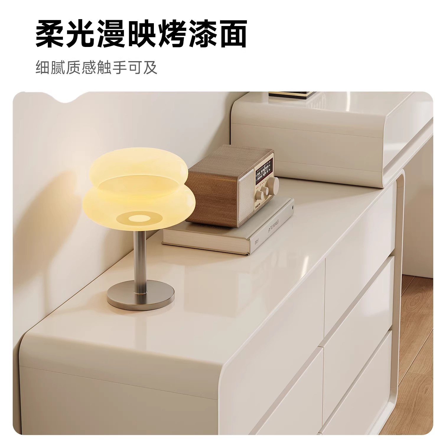 Seleccione estrictamente la nube de porcelana esquina armario de tocador en una mesa de madera maciza 2026 nuevo dormitorio moderno simple mesa de maquillaje