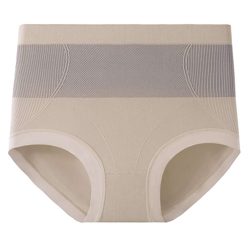 Ropa interior suave y agradable para la piel con abdomen de cintura alta para mujer 9A antibacteriano 100% entrepierna de algodón puro que absorbe la humedad, transpirable, ropa interior de mujer de alta elasticidad