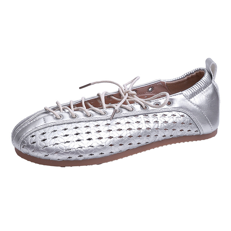 Zapatos de ballet de estilo francés con correa de marie Jean 2026 nuevos zapatos de ballet de verano huecos transpirables