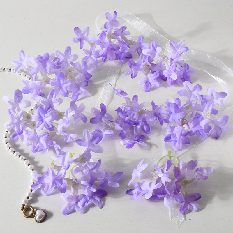 Simulación de flores de clavo de cereza cruz pinzas de cabello guirnaldas joyas diy boda decoración del hogar flores falsas