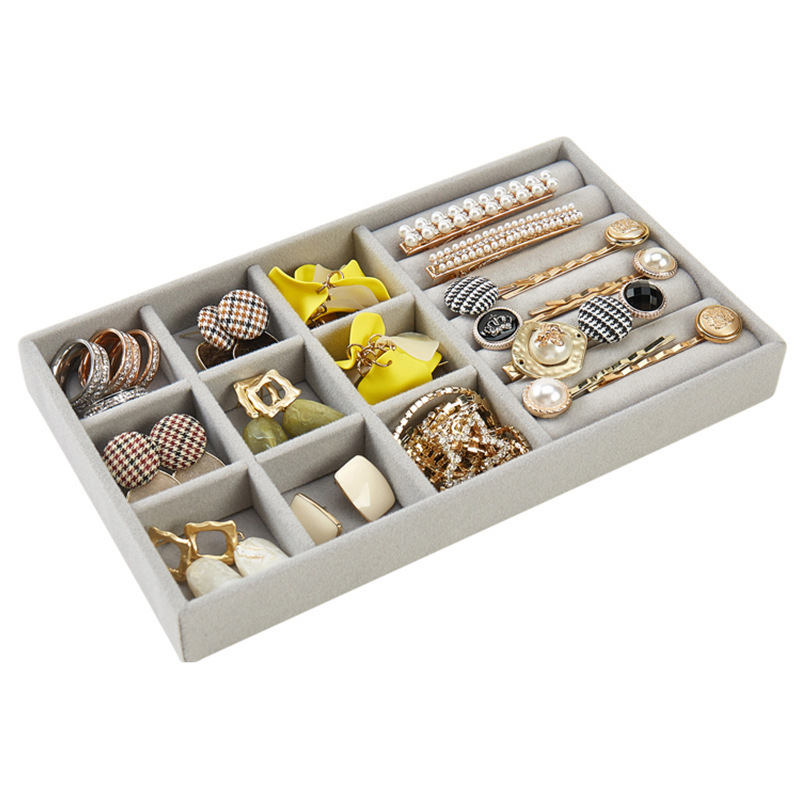 Contador cajón cascada bandeja de joyería almacenamiento para ver paleta pendientes pendientes anillos collares joyería caja de almacenamiento al por mayor