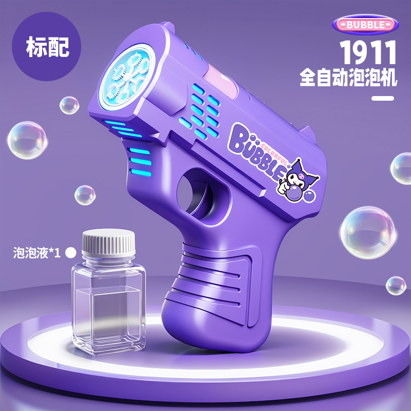 Máquina de burbujas eléctrica con forma de astronauta, pistola luminosa de burbujas para niños, venta al por mayor