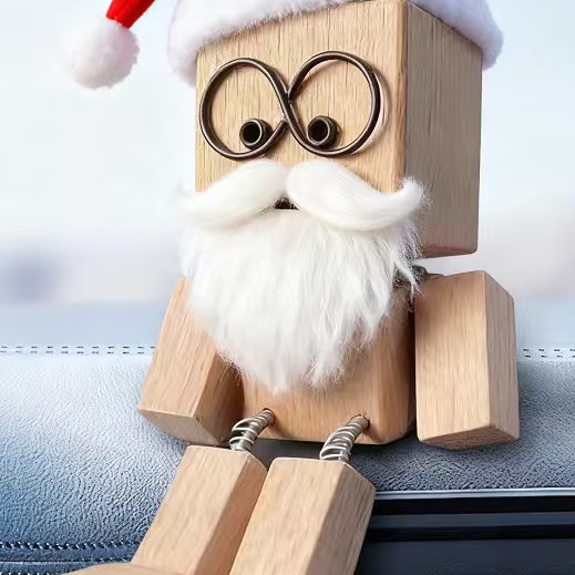 Salida de aire de coche clip de aromaterapia colgante de madera clip de perfume de nogal negro decoración de coche expansión de madera de incienso dibujos animados