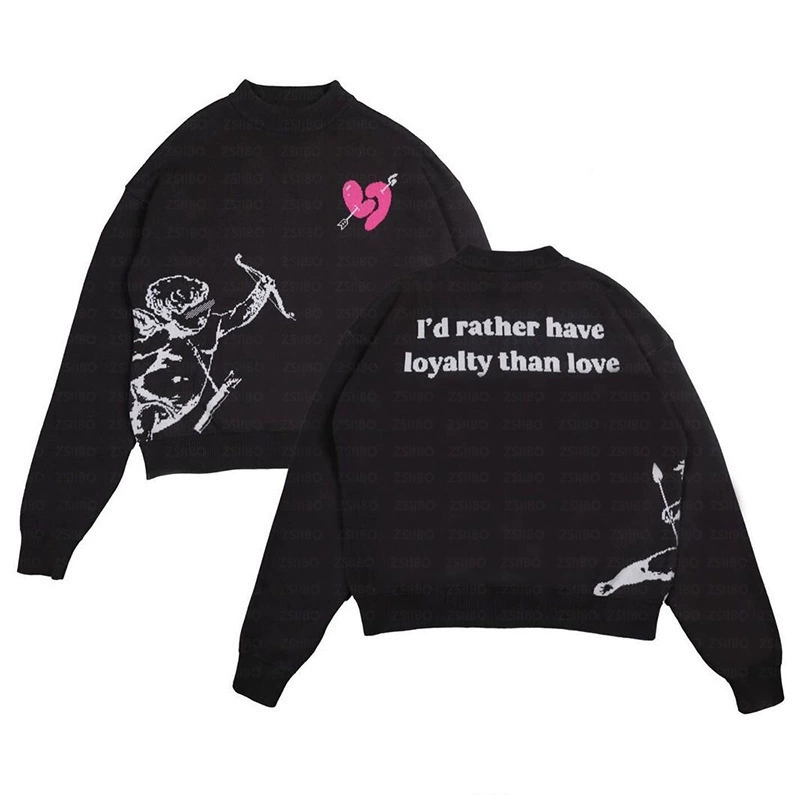 Демисезонный вязаный свитер, oversize, круглый ворот
