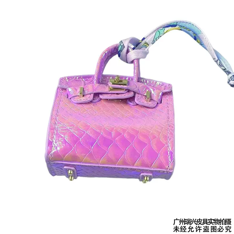 跨境直播迷你真皮mini包铂金挂件小包口红耳机车钥匙包可爱包挂饰