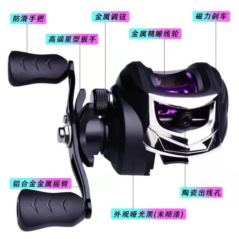 Rueda de goteo de agua Luya novato línea de metal anti-fritación larga inversión para luchar contra microorganismos negros Luya rueda de goteo de agua solo venta de barcos de pesca comercio exterior