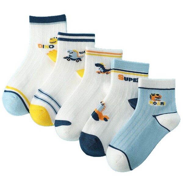 Breathable cartoon children's summer thin knee socks for boys
