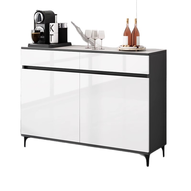 Gabinete de té de lujo ligero, armario de comedor contra la pared, armario de almacenamiento doméstico, armario de almacenamiento moderno y simple, armario de salón