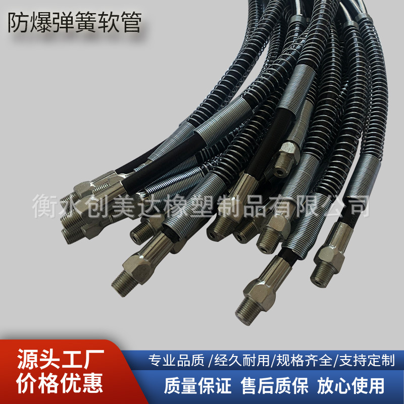 黄油枪管防爆钢丝气动黄油枪配件手动黄油枪头尖嘴平头黄油枪软管