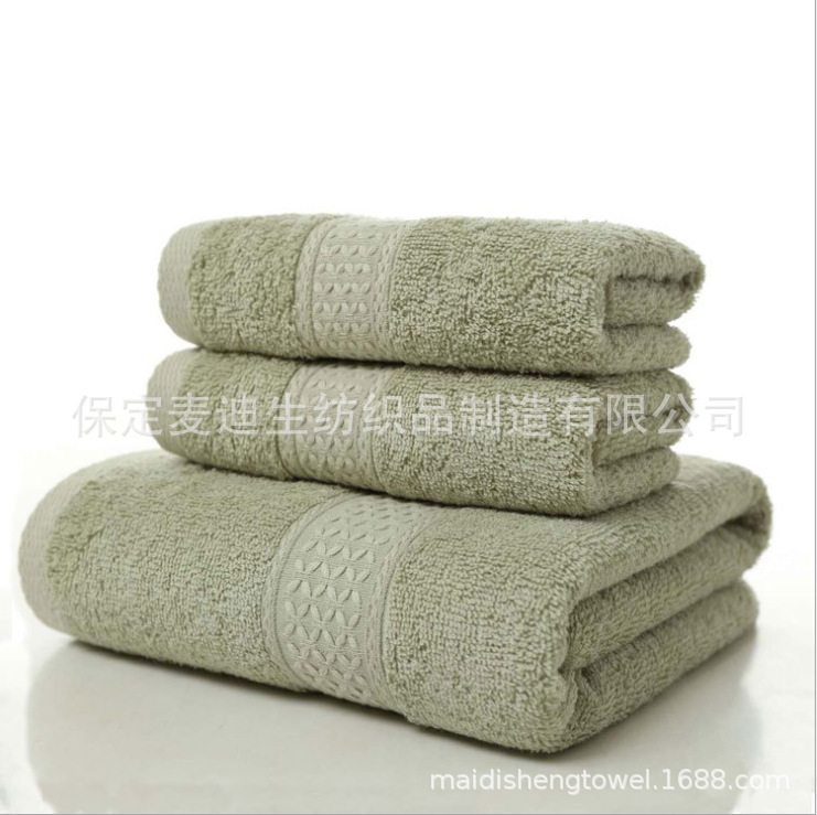 Fábrica al por mayor Toalla de algodón Toalla de baño suave absorbente regalo bordado packable caja de regalo publicidad Toalla de protección laboral