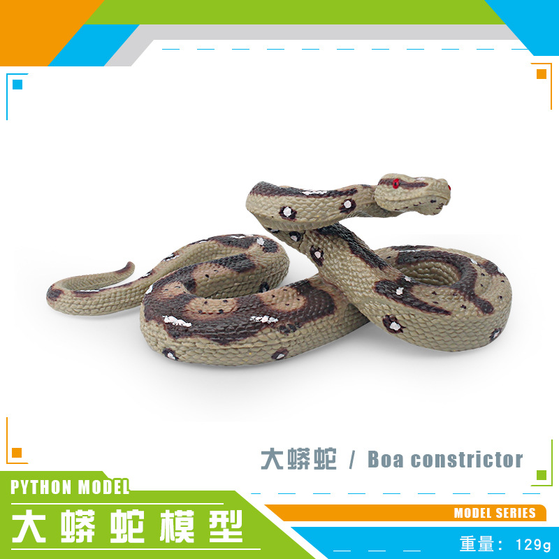 Reptiles de simulación Sksk serpiente pitón modelo de niños cognición oro gigante pitón decoración juguetes