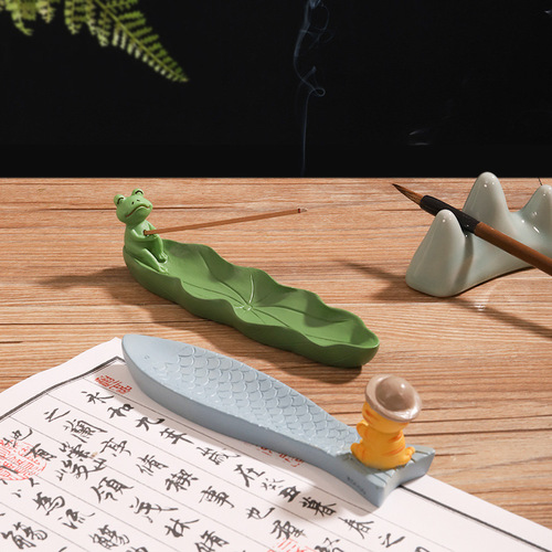 Cross-border Japanese groceries, creative desktop incense tray, home mini incense resin incense burner desktop ornaments wholesale