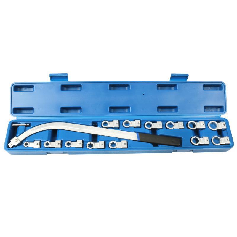 15 piezas juego de motor de automóvil correa llave ajustable polea desmontaje engranaje ocioso tensión herramienta especial de reparación de automóviles