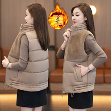 7721气质收腰显瘦短款棉马甲2025秋冬外穿加厚女士棉马夹坎肩外套