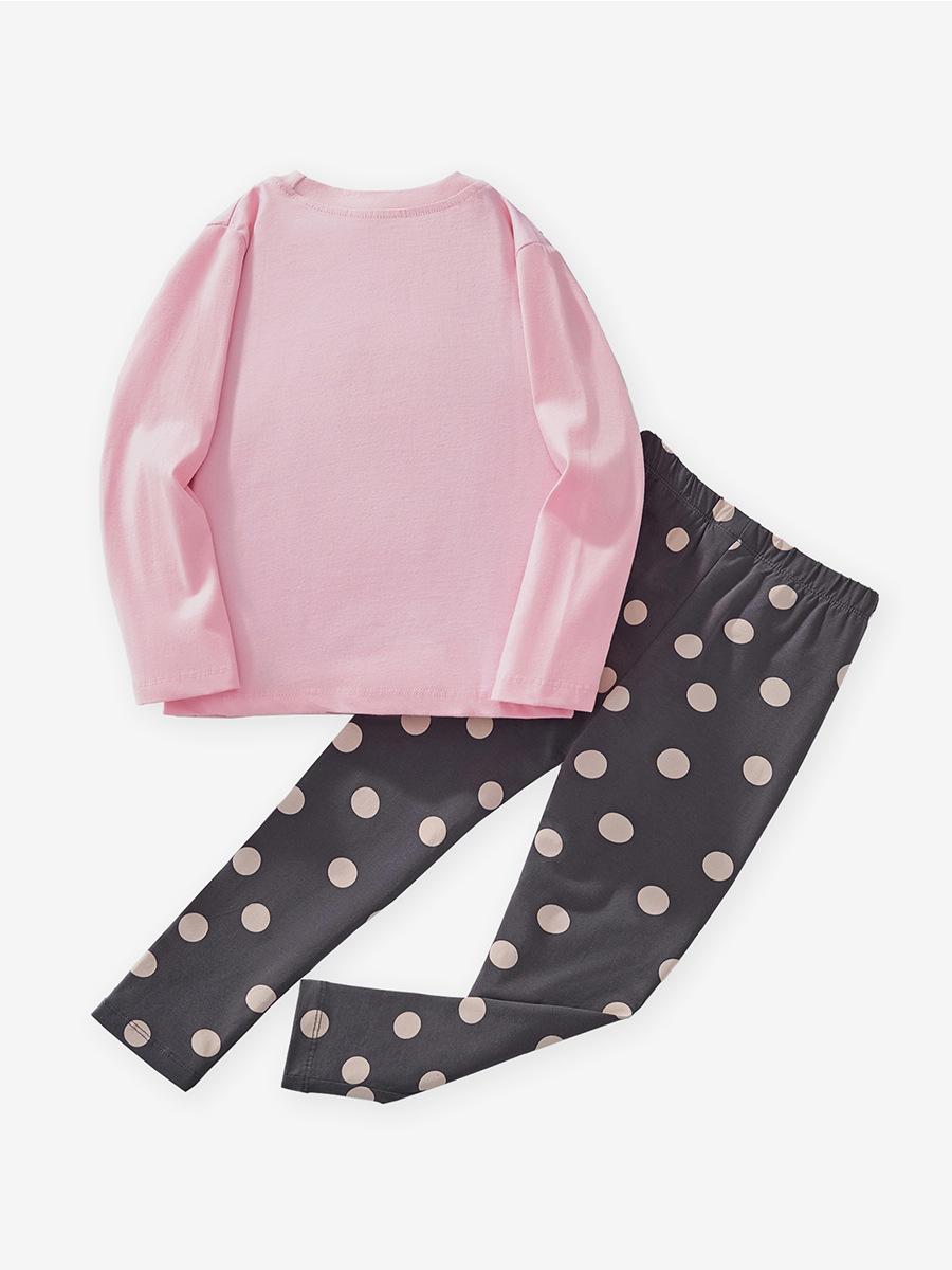 Europa y América ropa infantil ropa de hogar pantalones de manga larga dos piezas de dibujos animados unicornio impresión transfronteriza al por mayor set de algodón