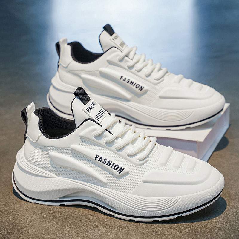 Men's Sports Shoes 2026 New Summer Model Student Casual Versatile Thick-Soled Height-Increasing Running Shoes Breathable Trendy Shoes