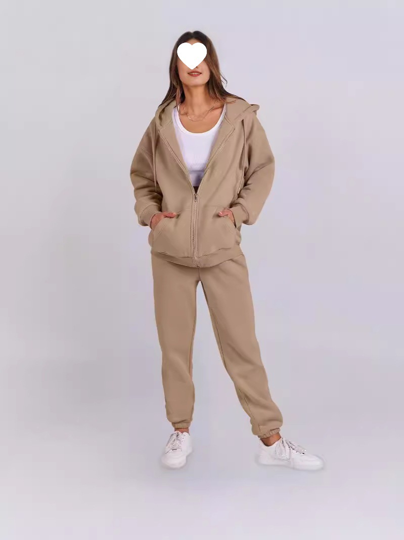 Felpa con cappuccio in pile stile coreano autunno inverno per donna, casual, ampia, con cappuccio, per coppia_voghion.com