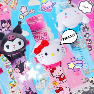 Детские часы с проектором на 24 картинки Sanrio