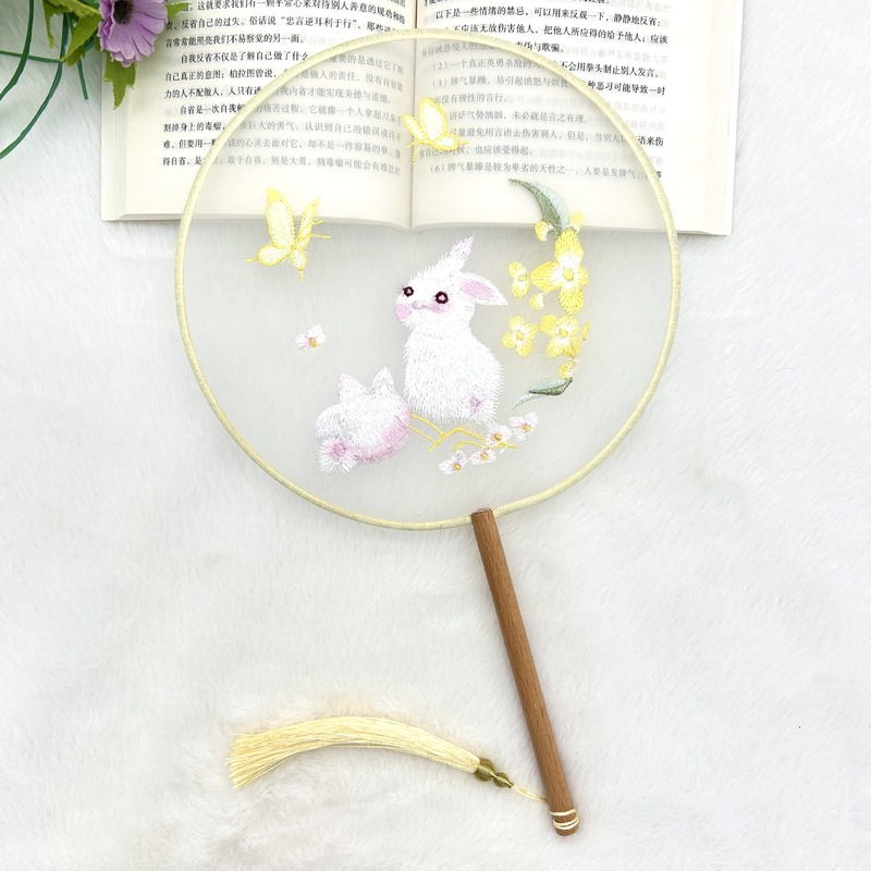 新しい片面刺繍扇子、漢服専用刺繍扇子、多用途古典露店、メーカー直販卸売|undefined