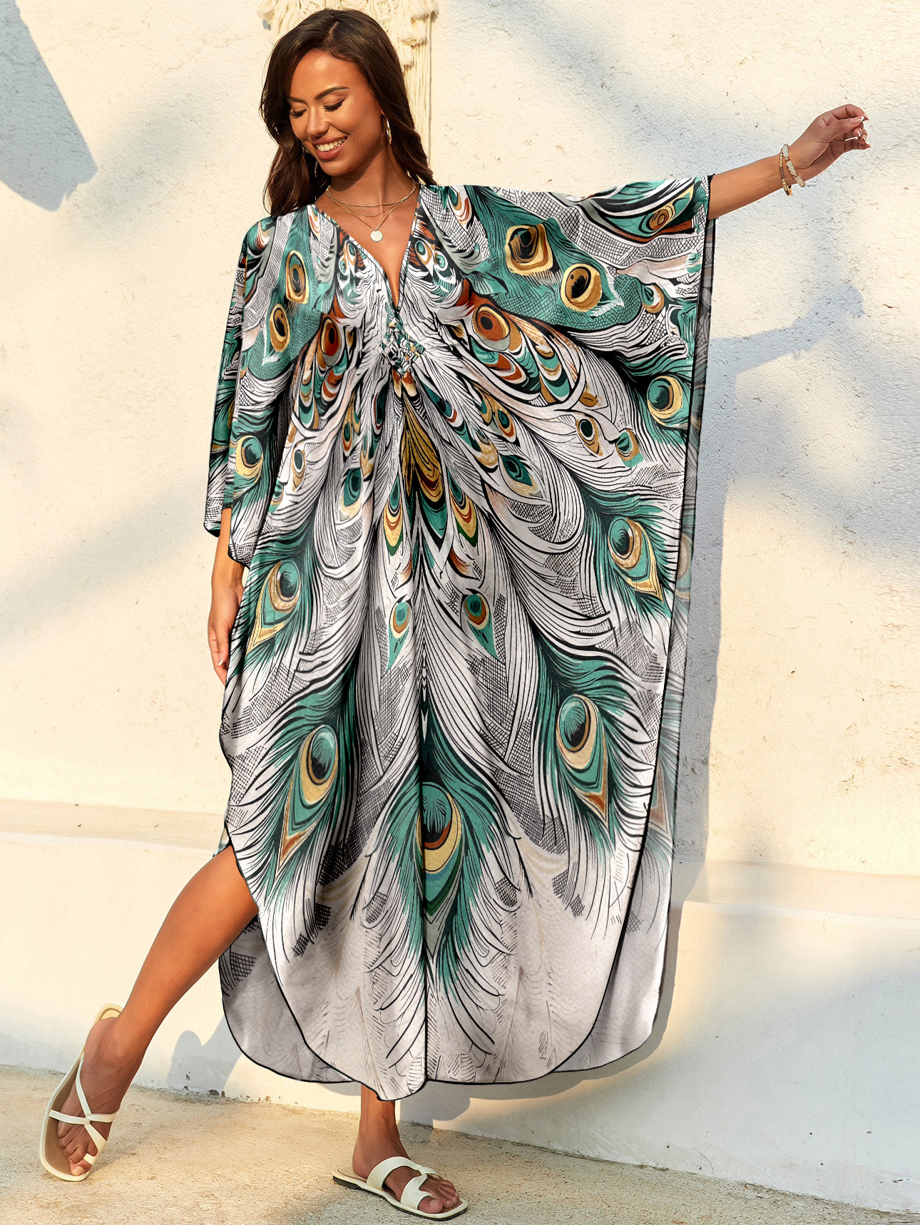 25 años nuevo blusa de playa tejida de rayón transfronterizo vestido de vacaciones bikini camisa de protección solar MB247