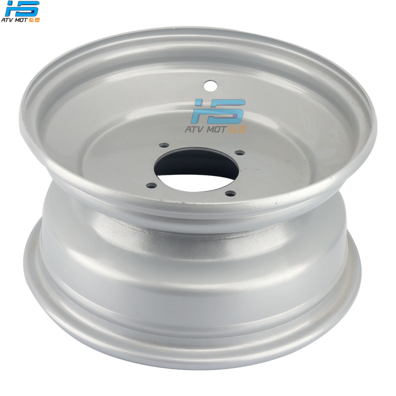 Atv Beach Car Accessories 23X 7-10inch Silver Front Wheel Rim 22X 10-10.4inch Hole Steel Ring Hub